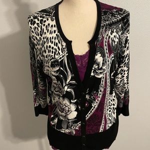 White House Black Market tank and cardigan set